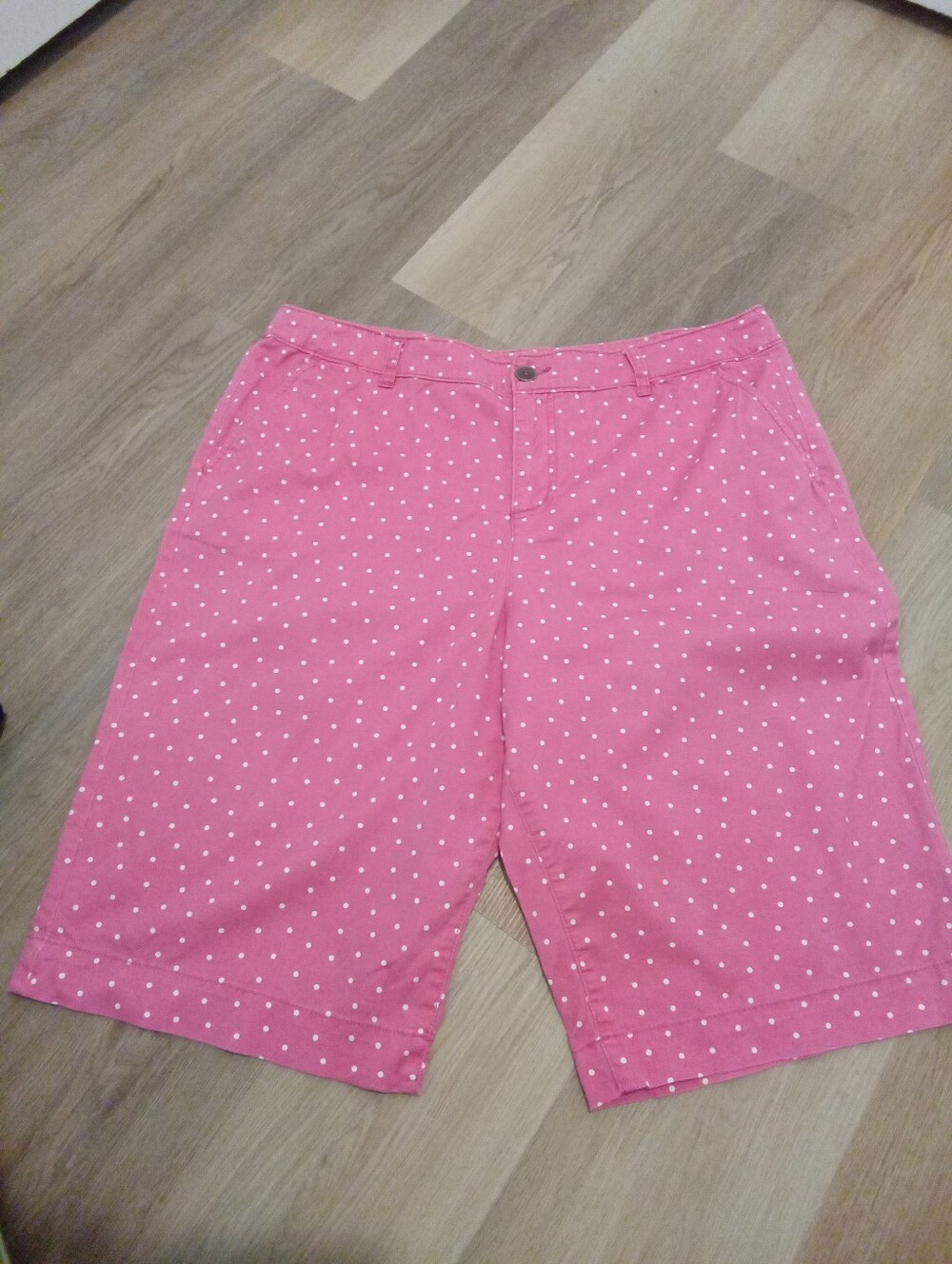 Kim Rogers Plus Size 18 Pink Polka Dot Bermuda Shorts